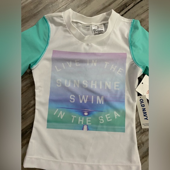 Old Navy Girls Long Sleeve Rashguard Size XS (5) - Picture 4 of 4